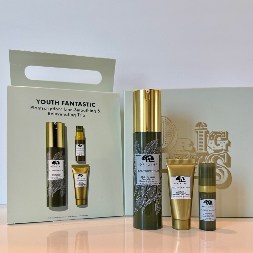 NIB Origins Youth Fantastic Plantscription Line-Smoothing& Rejuvenating Trio Set